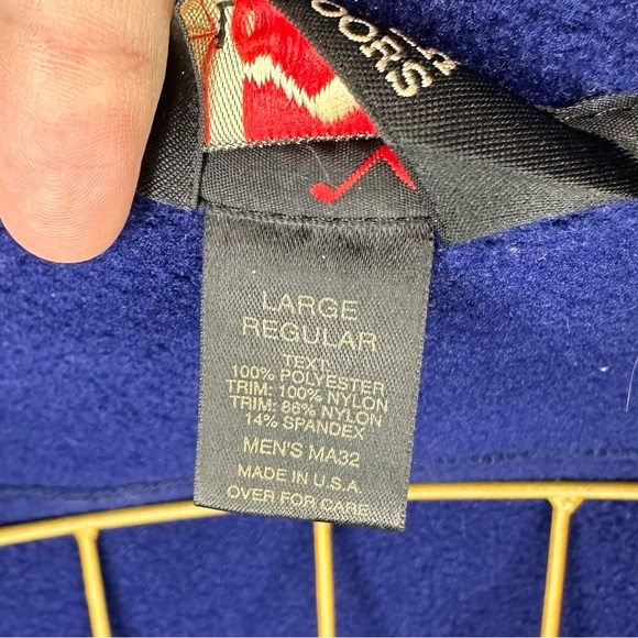 Vintage L.L. Bean Outdoors Fleece Full Zip Jacket - Mens Size L - Royal Blue - Picture 7 of 8